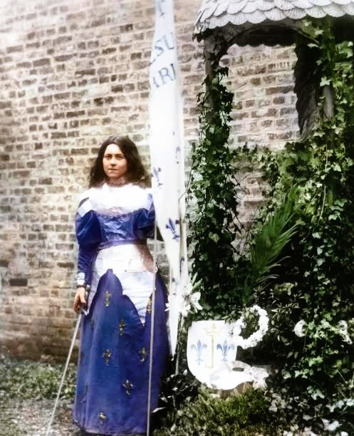 St. Thérèse of Lisieux dressed as St. Joan of Arc, 1895